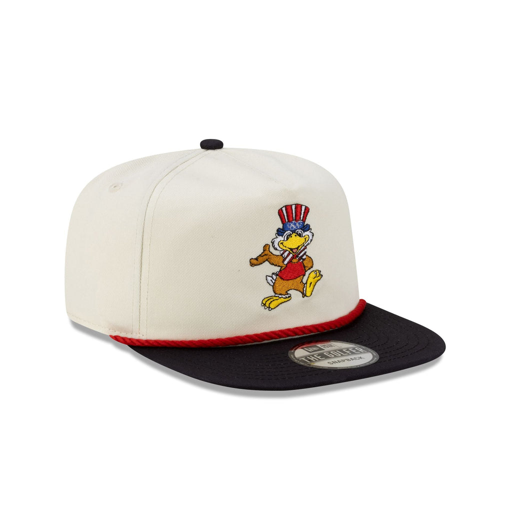 Olympic Heritage Los Angeles 1984 Olympic Games Eagle Chrome White Navy Golfer Hat