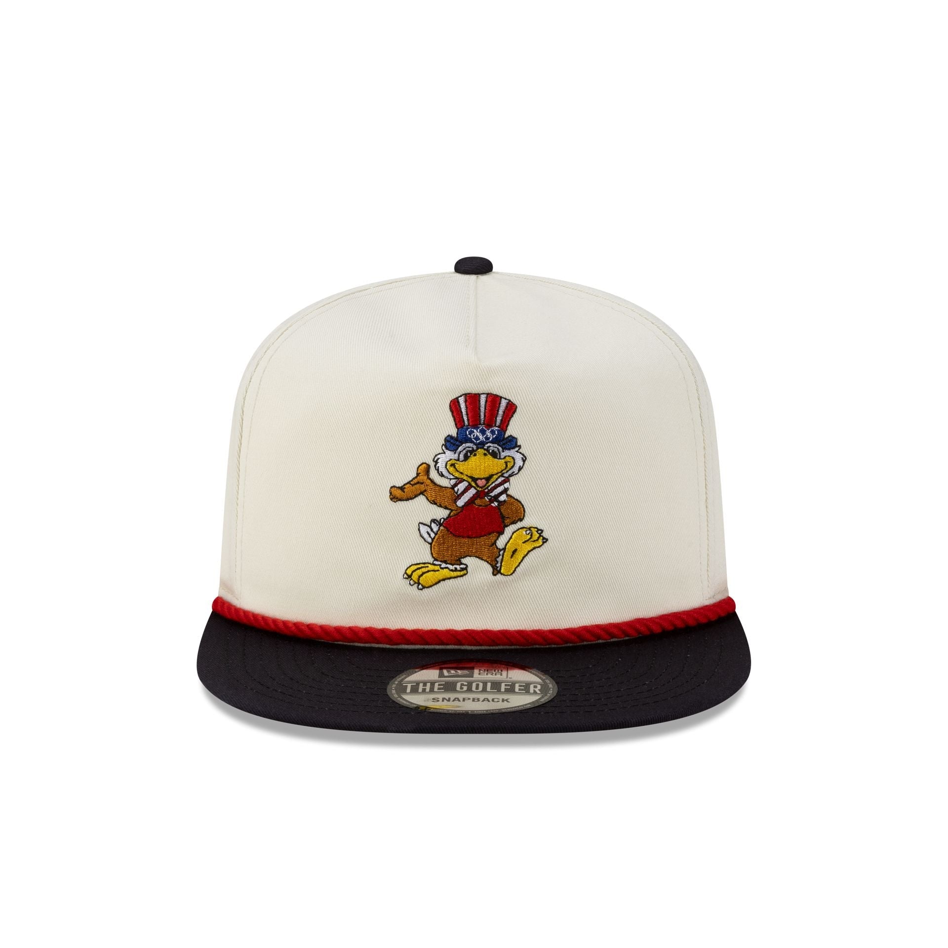 Olympic Heritage Los Angeles 1984 Olympic Games Eagle Chrome White Navy Golfer Hat