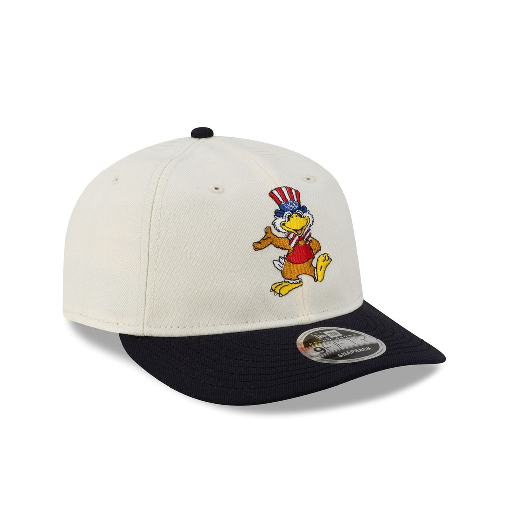 Olympic Heritage Los Angeles 1984 Olympic Games Eagle Chrome White Navy Retro Crown 9FIFTY Snapback Hat