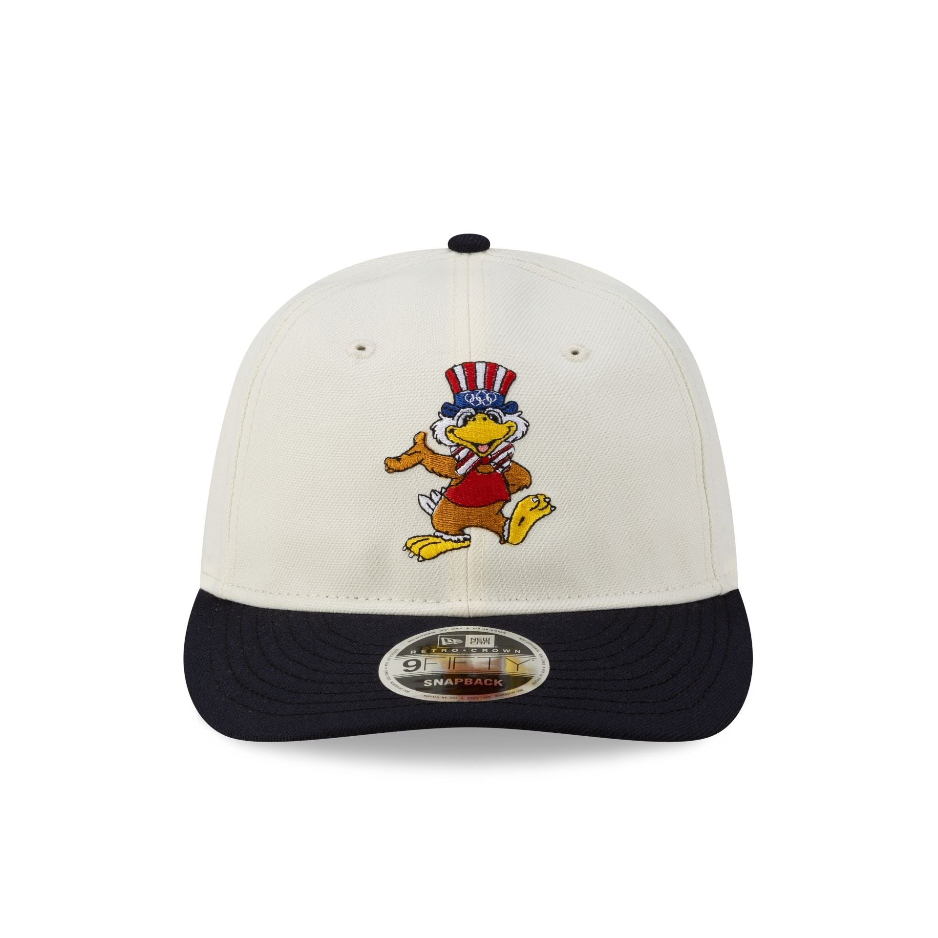 Olympic Heritage Los Angeles 1984 Olympic Games Eagle Chrome White Navy Retro Crown 9FIFTY Snapback Hat