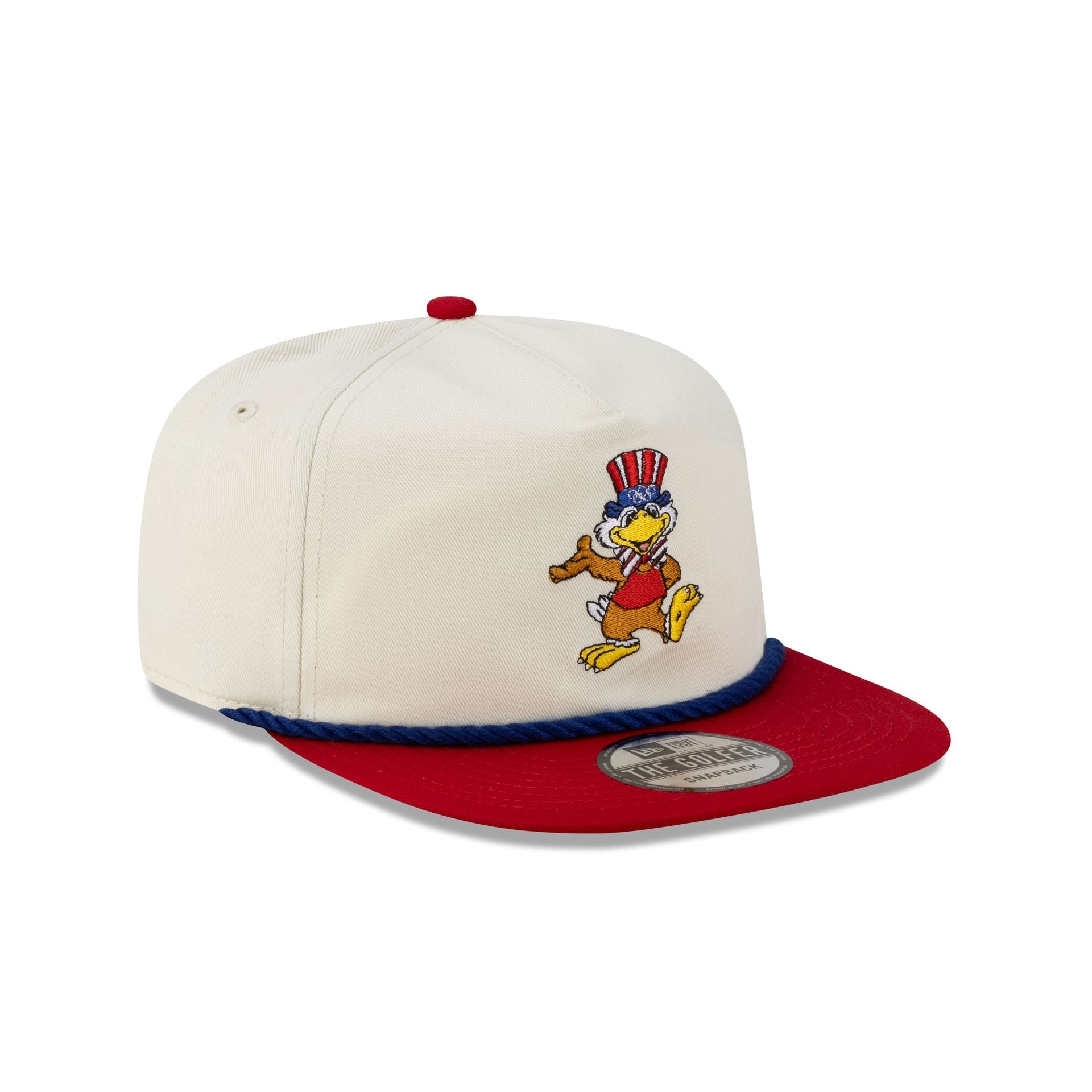 Olympic Heritage Los Angeles 1984 Olympic Games Eagle Chrome White Red Golfer Hat